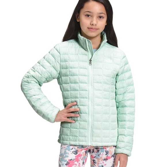 The North Face Other - The North Face Girl Youth Blue/Green Quilted Thermoball Eco Jacket Size S 7|8
